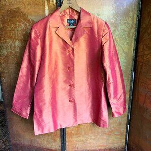 Vintage 100% silk blazer